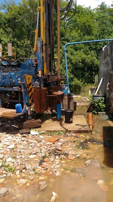 limpeza de poço com compressor
